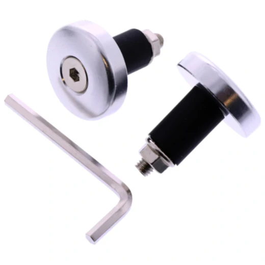 Mini-Lenkerenden Aluminium JMP Silber 13 mm für Alulenker