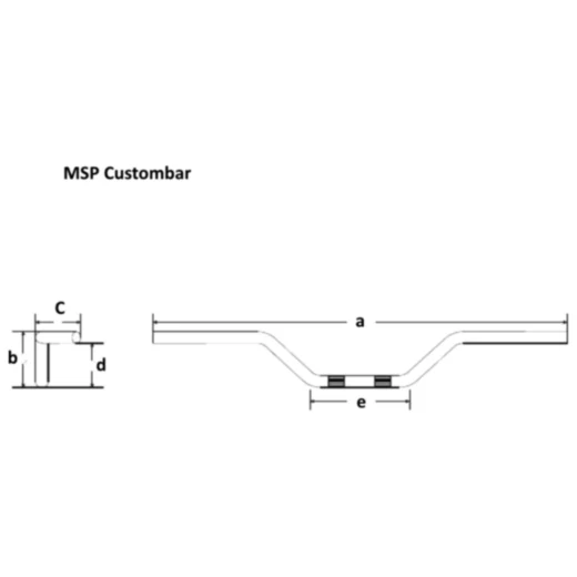 Lenker Stahl chrom KK 1 Zoll Fehling MSP CUSTOMBAR passend für: