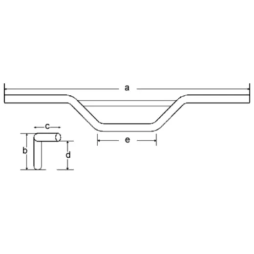 Enduro/Cross-Lenker aus Stahl - Schwarz 22mm_0