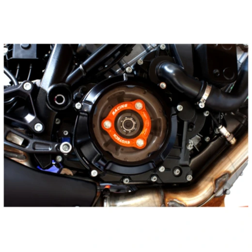Kupplungsdeckel Set Evotech schwarz/orange_0
