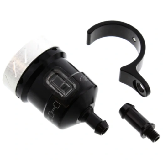 Bremsflüssigkeitsbehälter Evotech schwarz/silber/schwarz für Sportmotorräder