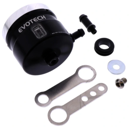 Bremsflüssigkeitsbehälter Evotech schwarz/silber für Motorräder