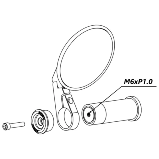 Lenkerenden Aluminium schwarz für Suzuki_1