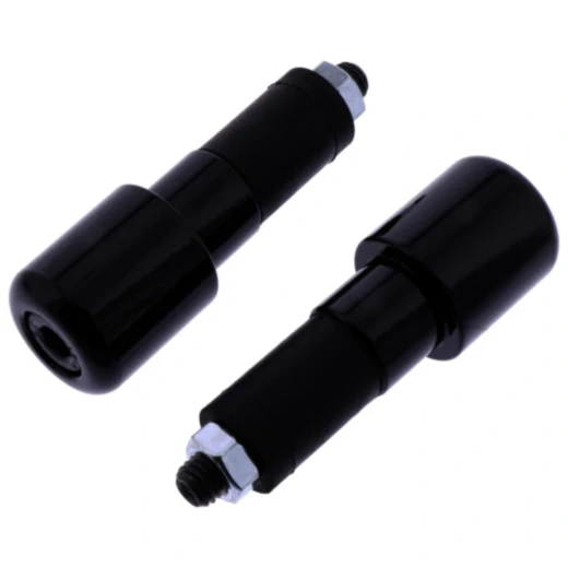 Lenkerenden aus Stahl schwarz - JMP 17 mm