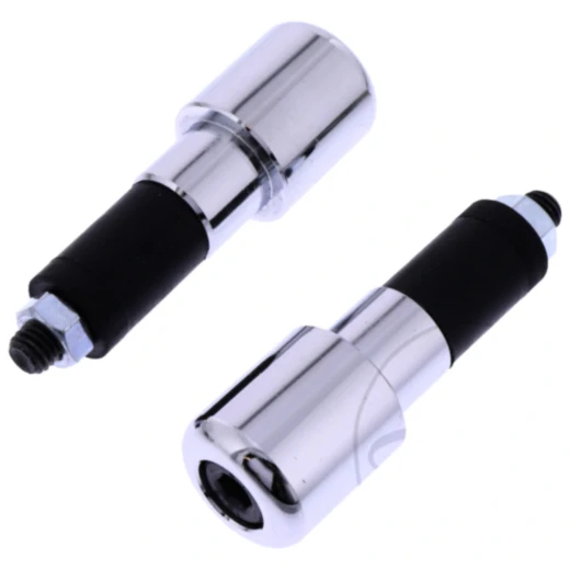 Lenkerenden aus Stahl verchromt für 17 mm Stahllenker