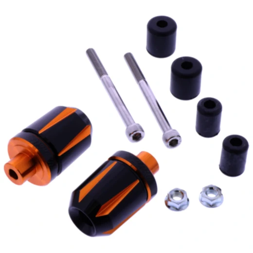 Lenkerenden Aluminium Daytona schwarz/orange 14-19 mm