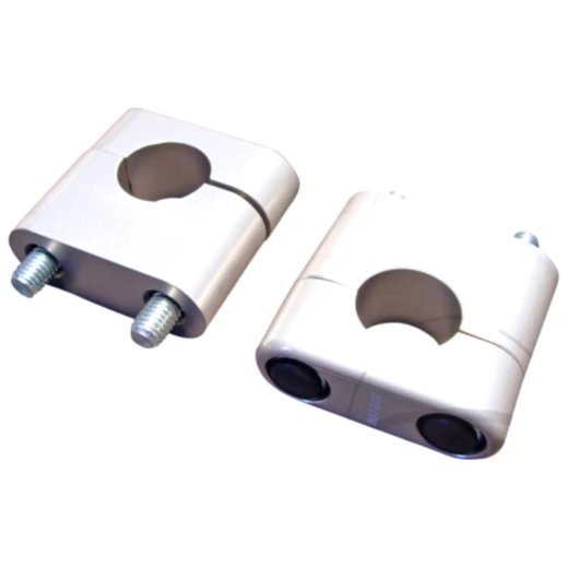 Klemmsatz Lenker für Motorräder silber 22 mm 30 mm Höhe