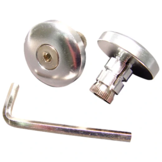 Lenkerenden Aluminium Silber 13 mm