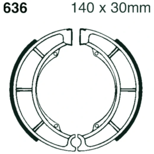 Bremsbacken mit Feder EBC passend für: Suzuki LT - Z, LT - F