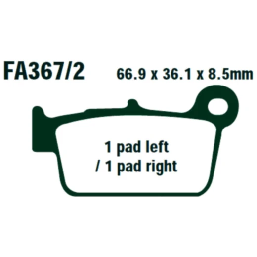 Bremsklotz Sinter R EBC passend für: Beta RR, Alp, Urban