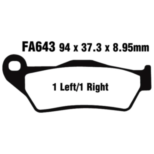 Bremsklotz Semi-Sinter V EBC für Cruiser und Touring Bikes 7320018