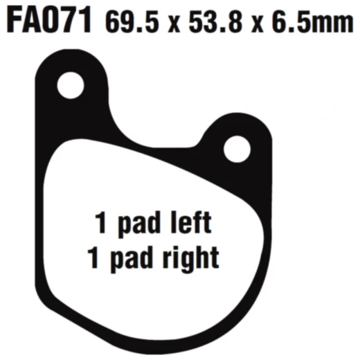 Bremsklötze Semi-Sinter V EBC für Cruiser und Touring Bikes 7320075