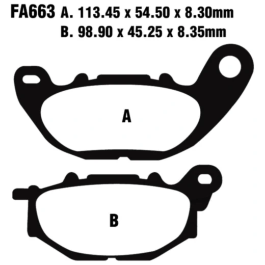 Bremsklötze Sinter für Motorräder EBC FA663HH