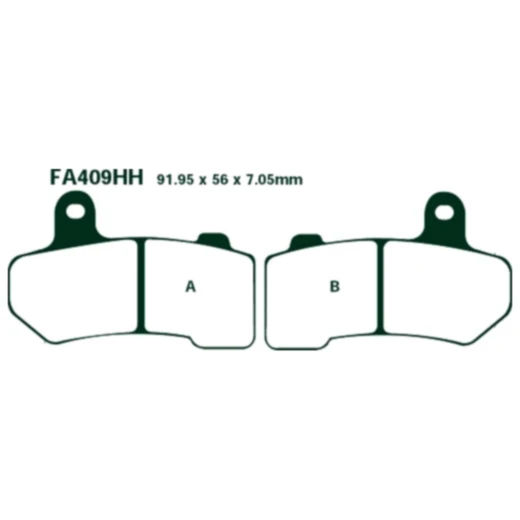 Bremsklötze Sinter Double-H EBC Alternative für Motorräder