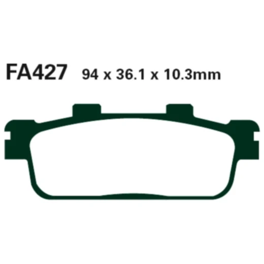 Bremsklotz Carbon Scooter EBC Alternative: 7870040 passend für: SYM GTS, Joyride, Cruisym