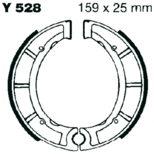 Bremsbacken mit Feder EBC gerillt Alternative: 7321284 passend für: Yamaha YFM