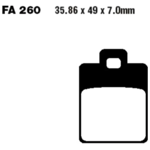 Bremsklotz Carbon Scooter EBC Alternative: 7870098 passend für: Piaggio MP3, Zip, NRG