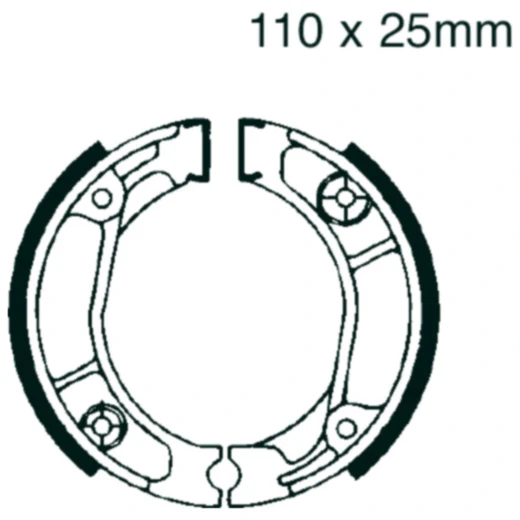 Bremsbacken mit Feder EBC passend für: Peugeot Speedfight, Kisbee, Vivacity