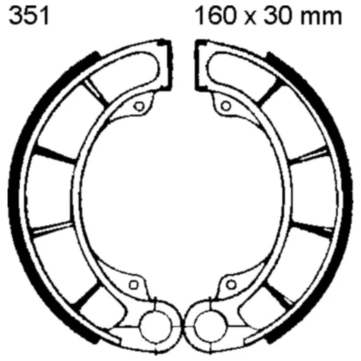 Bremsbacken mit Feder EBC passend für: Honda TRX, FES, Mash Five Hundred