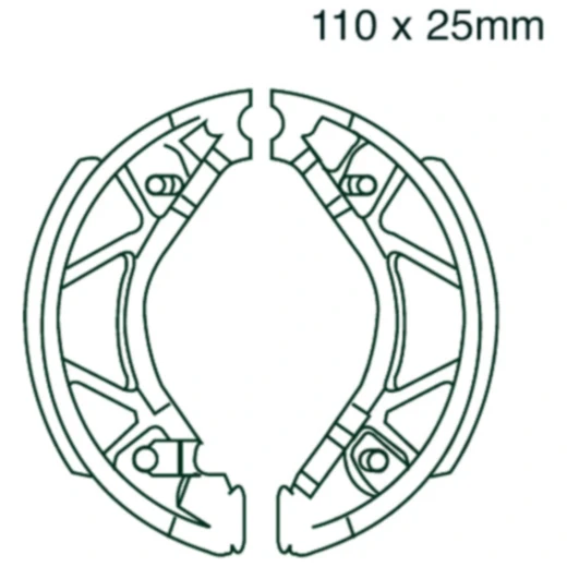Bremsbacken mit Feder EBC passend für: Yamaha YN, CS, CW, XC, Rieju Blast Urban