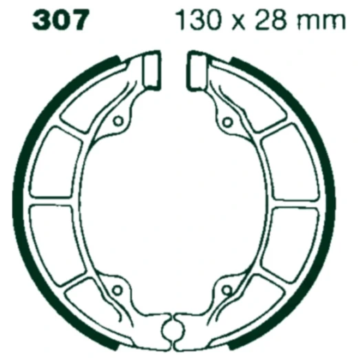 Bremsbacken mit Feder EBC passend für: SYM Symphony, Jet14, X - Pro, Polaris Outlaw, Sportsman, Predator