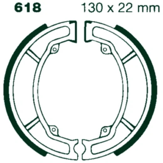 Bremsbacken mit Feder EBC passend für: Suzuki LT - Z, Kawasaki KFX