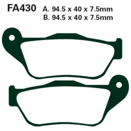 Bremsklotz Carbon Scooter EBC Alternative: 7874837 passend für: Yamaha YP