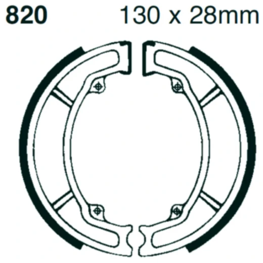 Bremsbacken ohne Feder EBC passend für: SYM Allo, Crox, VS