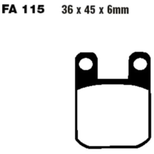 Bremsklotz Sinter HH EBC passend für: Derbi Senda, Atlantis, GPR, Motorhispania RYZ, Duna, Furia