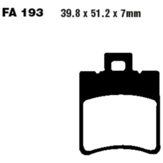 Bremsklotz Standard Scooter EBC alt. 7874985 passend für: Aprilia SR, Scarabeo, Rally