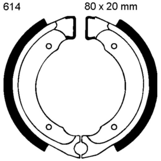 Bremsbacken mit Feder EBC passend für: Suzuki LT - Z, LT, LT - A, Kawasaki KFX