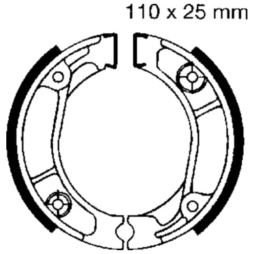 Bremsbacken mit Feder EBC gerillt Alternative: 7325871 passend für: Honda XR, CRF, MTX