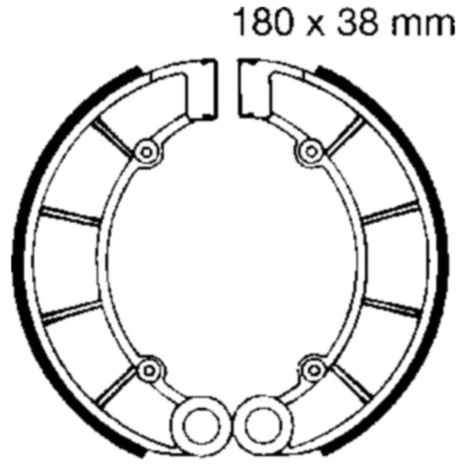 Bremsbacken mit Feder EBC Alternative: 7860166 passend für: Honda CB