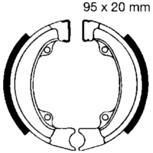 Bremsbacken mit Feder EBC Alternative: 7860216 passend für: Honda NH, QR, NB