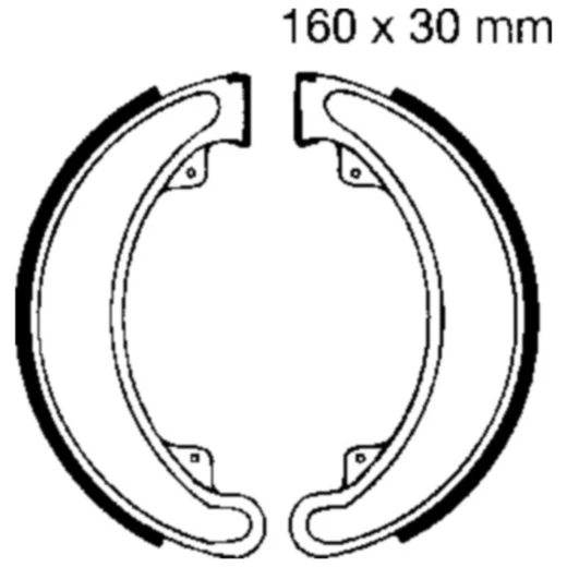 Bremsbacken mit Feder EBC Alternative: 7860109 passend für: Honda CB, TRX, CJ