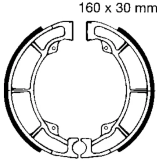 Bremsbacken mit Feder EBC passend für: Kawasaki W, Z, EL, ER