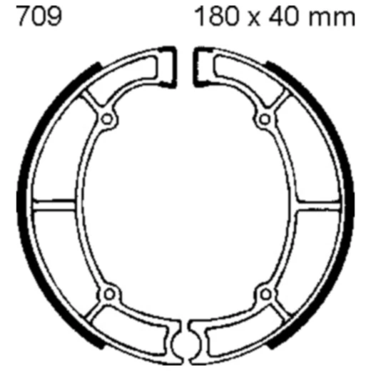 Bremsbacken mit Feder EBC Alternative: 7860265 passend für: Kawasaki VN, EN, GT, Z