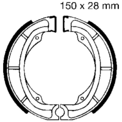 Bremsbacken mit Feder EBC passend für: Kawasaki KX, KDX, KL, Suzuki LT - F