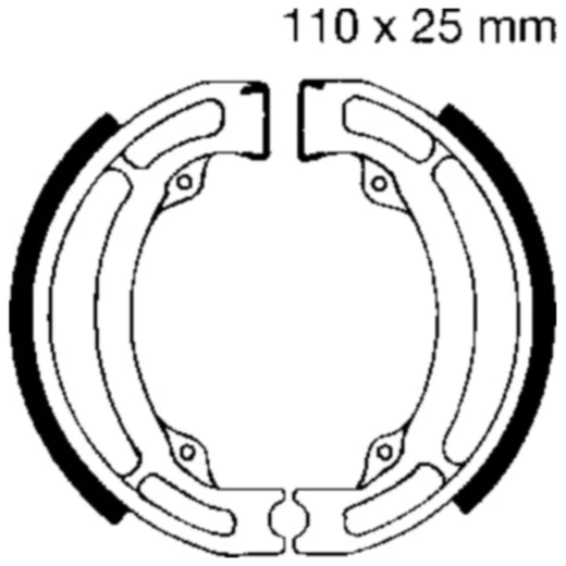 Bremsbacken mit Feder EBC passend für: Suzuki LT - Z, DR - Z, LT - A, Kawasaki KFX