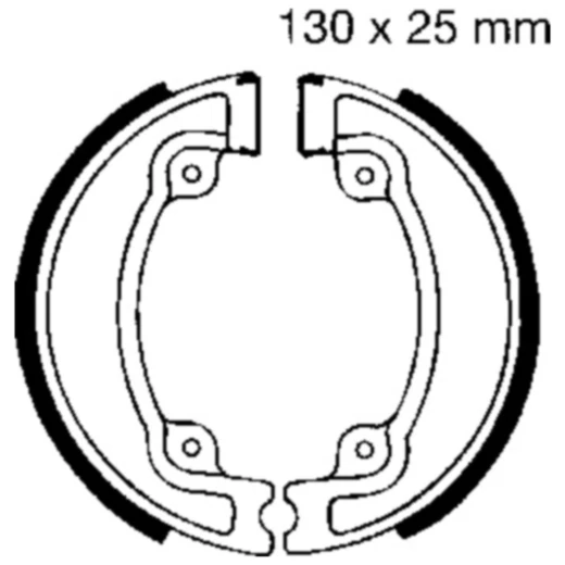 Bremsbacken mit Feder EBC Alternative: 7860547 passend für: Honda XL, CR, CG, XR