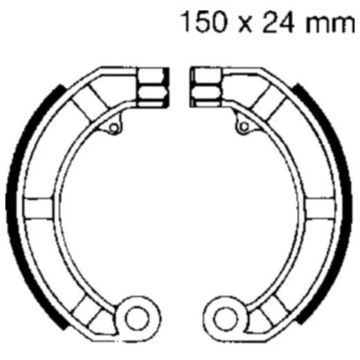 Bremsbacken ohne Feder EBC Alternative: 7860851 passend für: Vespa PX, PK, P, V