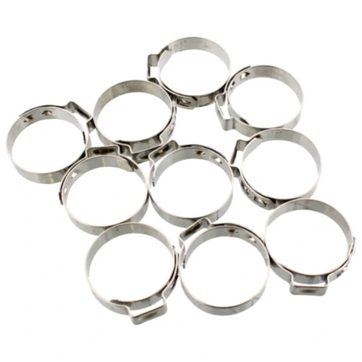 Lochbandklemmen für Motorräder 26.4 JMP Bandbreite 7 mm Edelstahl 10 Stück