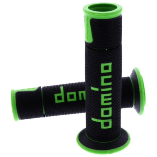 Griffgummi A450 schwarz/grün Domino für Motorräder D.22/26MM OPEN