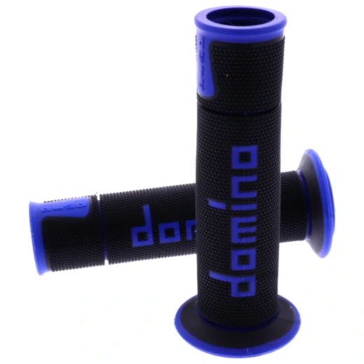 Griffgummi A450 schwarz/blau für Motorräder D.22/26mm offen
