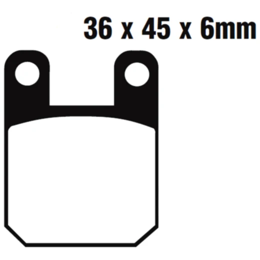 Bremsklotz Standard EBC passend für: Derbi Senda, Atlantis, GPR, Motorhispania RYZ, Duna, Furia