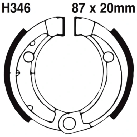 Bremsbacken mit Feder EBC passend für: Polaris Sportsman, Outlaw, Predator