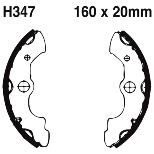 Bremsbacken mit Feder EBC passend für: Honda TRX