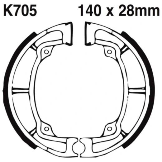 Bremsbacken mit Feder EBC passend für: Kawasaki KX, KLF, Z
