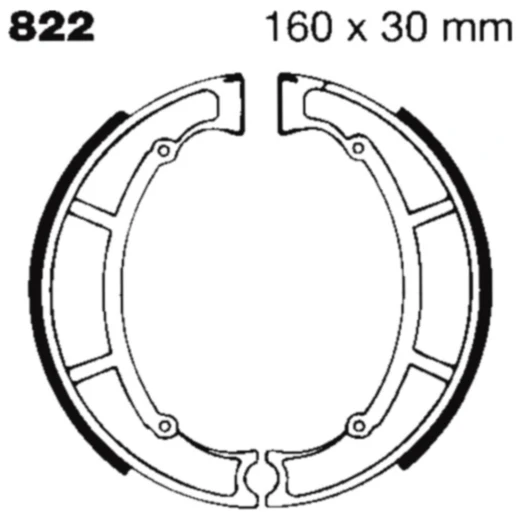 Bremsbacken mit Feder EBC GERIILT passend für: Maico MC, GM_0