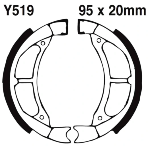 Bremsbacken mit Feder EBC passend für: Yamaha EC - 03, CY, YJ